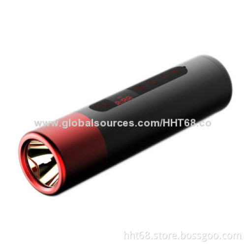 Mobile Phone Mini Speakers with Cree LED Light, FM Radio, Waterproof Aluminum and Memory CardNew